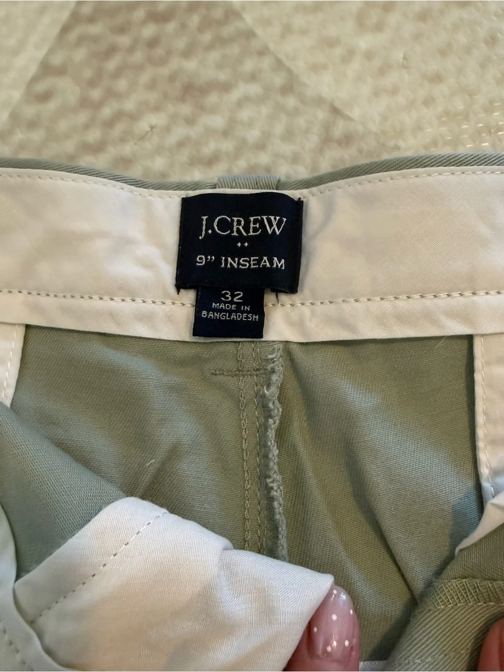 J. Crew Men's Chino Shorts in Sage Green